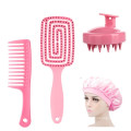 2021 Hotsale PRO-Detangling Pink Hair Brushes and Combs Set